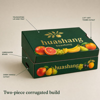 Boîtes d'expédition personnalisées en carton ondulé écologiques pour fruits et légumes, étanches et ventilées