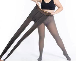 Leggings de Forro Polar para Mujer, Pantimedias Translúcidas y Sexys, Elásticas, Cálidas para Invierno, Térmicas - Product Image 3