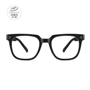 Monture de lunettes rectangulaire noire TR anti-lumière bleue, monture complète unisexe, vente en gros Danyang - Product Image 1