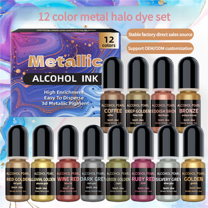 Pigmento de Resina Metálico Altamente Concentrado con Efecto Brillante para Arte con Resina Epoxi, Tinte Líquido Fácil de Mezclar para Joyería y Manualidades - Product Image 5