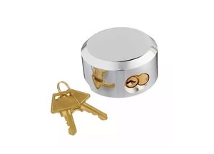 Cadenas rond dissimulé pour porte de garage, antivol, en acier robuste, étanche, clé ABA - Product Image 2