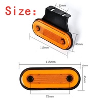 Feux de position latéraux de remorque réflecteur 12V 24V LED feux de dégagement de camion Bus Van Camper feu de Position latéral ambre rouge blanc
