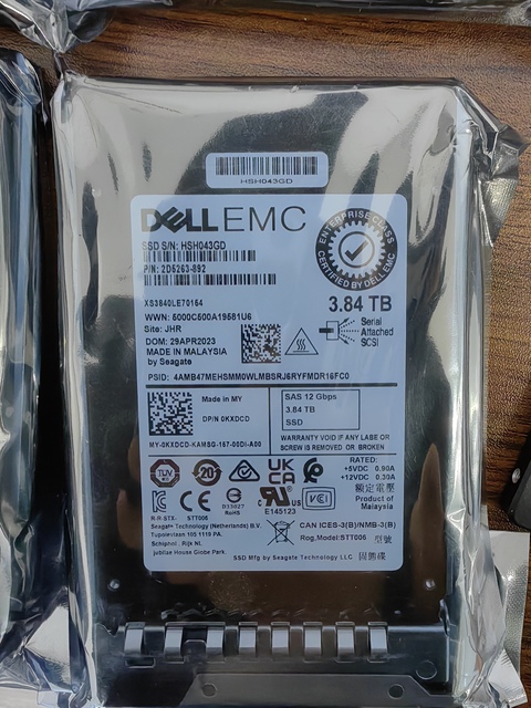 Original and New /Used Dell Hard Drive 2.5 Sas/Sata/ Nvme   SSD  3.84TB  for Server
