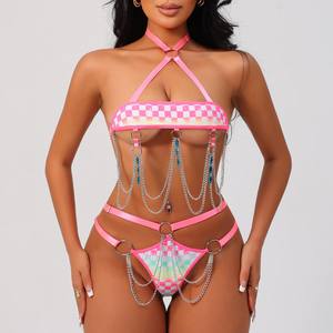 Conjunto de Lencería Sexy con Lentejuelas para Mujer, Bikinis Negros para Mujer Madura, Nuevo Diseño, Lencería Erótica Linda para Mujer - Product Image 2