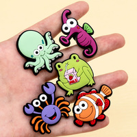 Set de Dijes para Zapatos de Animales Marinos al por Mayor, Lindos Accesorios 3D de Criaturas del Mar (Tiburón, Delfín, Tortuga, Pulpo) para Decoración de Zuecos, Regalo para Niños