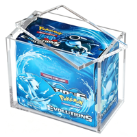Boîte de présentation en acrylique transparent avec fermeture magnétique pour collection de cartes à collectionner, protection UV, taille personnalisée