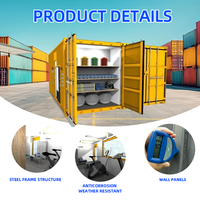 Salle de sport compacte préfabriquée en conteneur, salle de fitness mobile modulaire en acier avec fenêtre et porte vitrée pour les activités de fitness en plein air
