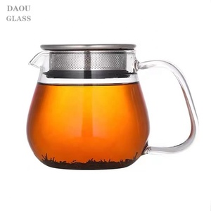 طقم إبريق شاي منفوخ يدويًا عالي الجودة مصنوع خصيصًا ، وعاء قهوة يأتي مع فلتر من الفولاذ المقاوم للصدأ - Product Image 1