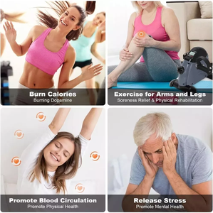 Cycle de pédale pour l'exercice résistance réglable Mini vélo Fitness physiothérapie bureau à domicile jambe bras exercice - Product Image 6