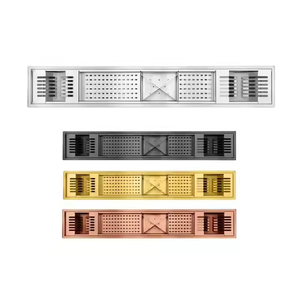 ชั้นวางจานทำด้วยมือทำจากสแตนเลสมีอ่างล้างจานแบบเดี่ยวทรงสี่เหลี่ยมในตัวพร้อมอุปกรณ์สำหรับห้องครัวแบบสองรู - Product Image 4