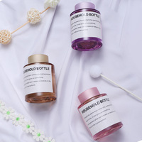 Bouteille en verre vide de 100 ml et 180 ml, couleur claire rose, jaune, violet, avec logo personnalisé en gros, pour diffuseur de parfum d'ambiance à bâtonnets