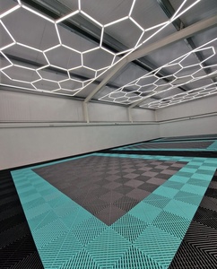 Carrelages de sol de garage amovibles et imperméables pour villa intérieure, système de verrouillage par encliquetage modulaire en PP pour atelier mécanique - Product Image 3