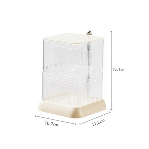 Creative Transparent Rotating <b>Makeup</b> Storage <b>Box</b> Dustproof Multi-layer Beauty Jewelry Storage Rack Storage <b>Box</b> with Lid - Product Image 3