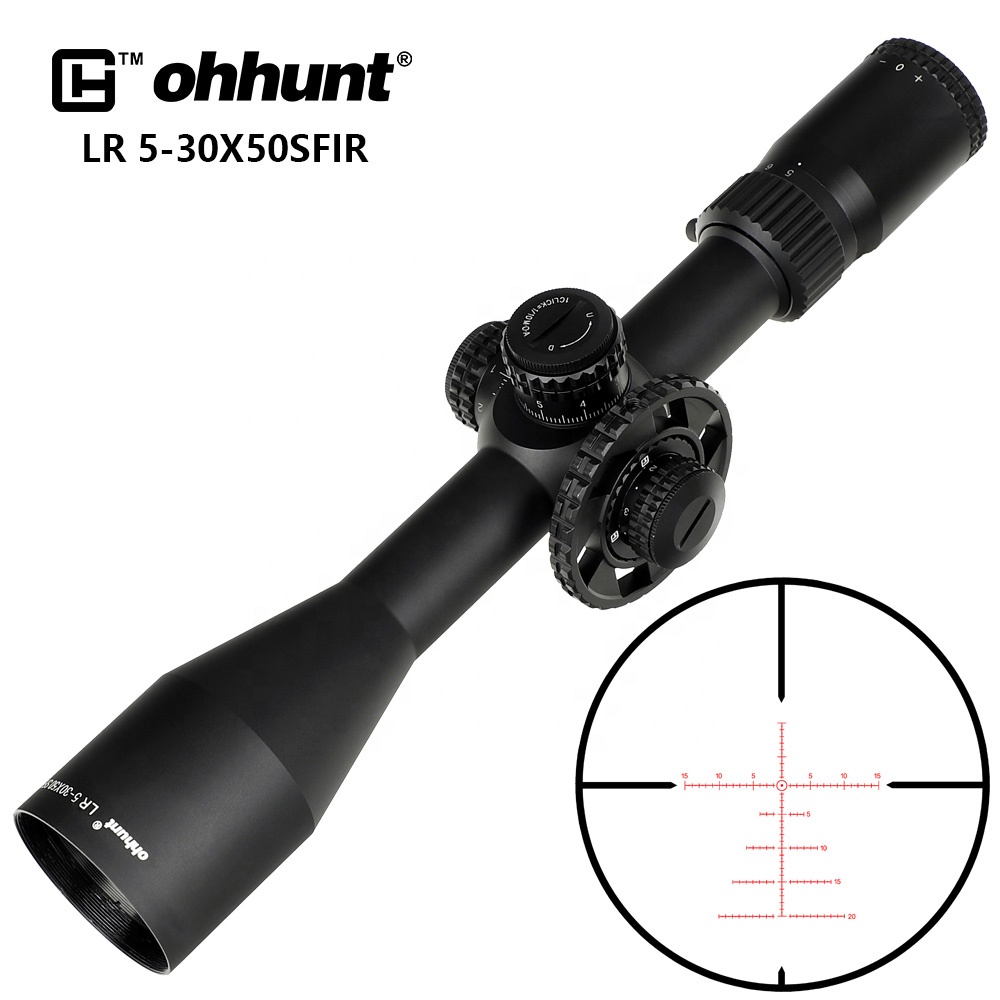 Тактический Оптический прицел ohhunt LR 5-30X50 SFIR с гравировкой и красной подсветкой