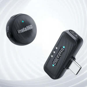 Microphone cravate USB professionnel 1 émetteur + 1 récepteur sans fil, micro portable 1 émetteur 1 récepteur pour Rode pour téléphone portable - Product Image 1