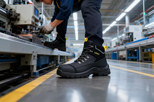 Vente directe d'usine, bottes de sécurité pour hommes, embout en acier, antistatiques, résistantes aux perforations, tige en microfibre, coque en cuir pour l'énergie nouvelle - Product Image 4