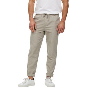 Gingtto Vente en gros de pantalons d'été en <span class=keywords><strong>lin</strong></span> respirants personnalisés Joger pour hommes - Product Image 3