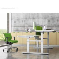Bureau Ergonomique Intelligent en Chêne avec Cadre de Bureau Électrique à Double Moteur Réglable en Hauteur pour Position Assise ou Debout