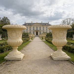 Jarrón Decorativo de Piedra <span class=keywords><strong>Natural</strong></span> de Estilo Occidental, Diseño Nuevo, <span class=keywords><strong>Maceta</strong></span> Clásica de Mármol Beige para Jardín - Product Image 6