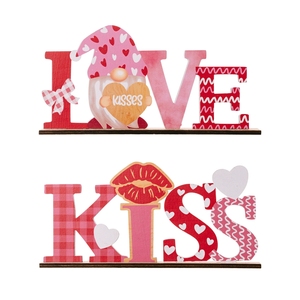 Decoraciones Románticas de Madera con Forma de Corazón y Letras para el Día de San Valentín, Adornos para Mesa, Venta Caliente - Product Image 1