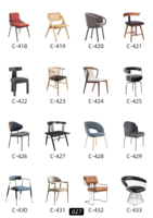Chaise de salle à manger moderne en bois de frêne nordique pour restaurant, hôtel, café, design tendance, tissu en lin écologique et durable