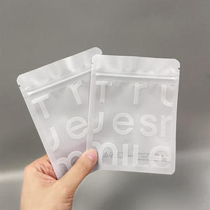 Impression personnalisée fermeture à glissière joint plat fermeture à glissière blanc petit sac pochette Sachet transparente fenêtre transparente - Product Image 1