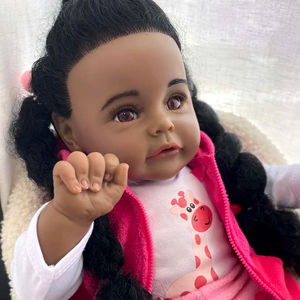 Muñeca Reborn Gigante de Silicona Líquida Negra, Rubia, Barata, <span class=keywords><strong>Hoomai</strong></span>, 45 cm, 60 cm - Product Image 1