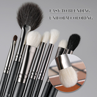 Beili Lot de 24 pinceaux de maquillage pour professionnels, cheveux naturels, marque privée, emballage élégant