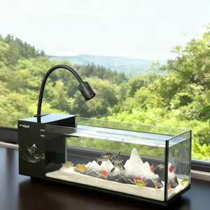 Аквариум JSD Ultra Clear Jinjing Glass 32L с интегрированным фильтром и бесшумным насосом, полный комплект аксессуаров - Product Image 5