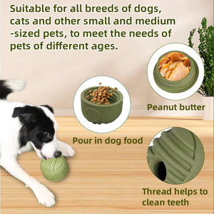आक्रामक चबाने वालों के दंत स्वास्थ्य के लिए फैक्टरी थोक पेट बॉल खोखला रबर डिजाइन - Product Image 5