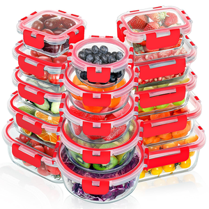 Professional 3 Compartment <b>Glass</b> Lunch Box Baby Storage <b>Containers</b> <b>Food</b> <b>Container</b> <b>With</b> <b>Lid</b> - Product Image 5