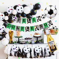 Ballons bannière de joyeux anniversaire pour enfants, décoration pour fête d'anniversaire à thème de Football, Set pour garçons, Fans de Football, nouvelle collection 2022