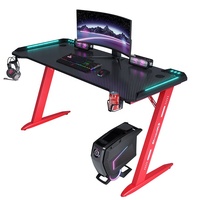 Meja Persegi Panjang untuk Game, Perlengkapan Kantor Rumah, Pencahayaan, Kafe Internet, Meja Komputer untuk Game, Grosir, Kustomisasi
