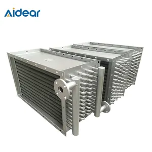 Aidear Edelstahlrohr-Lamellen wärme tauscher für Industriekessel-Kondensators pule mit Motor motor aus Aluminium