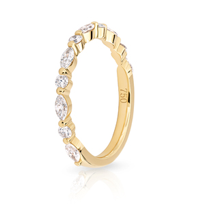 Bague en or jaune/rose 18 carats avec diamant de laboratoire - Product Image 5