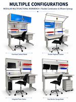 KEXING Poste de travail électronique modulaire moderne, banc de travail de laboratoire ESD sécurisé, structure en acier soudé de précision, atelier de fabrication de circuits imprimés