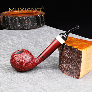 Muxiang Handmade Briarwood Smoking Pipes Apple Style Freehand Tobacco Pipe Gift - Product Image 2
