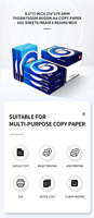 Papier A4 en gros d'usine, 70 g/m², 80 g/m², papier de copie, 500 feuilles, blanc, papier de copie A4, impression de bureau, photocopie, échantillon gratuit