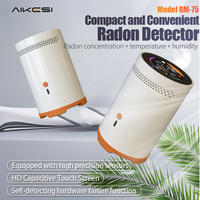 Detector de Radón Doméstico de Alta Precisión AIKESI RM-75 con Alarma Sonora y Luminosa, Ecológico, Funciona con Batería de Litio, Medición en Bq/m3