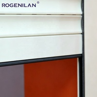 Ventanas enrollables de aluminio impermeables para patio Rogenilan, persianas enrollables manuales antirrobo para exteriores para casas