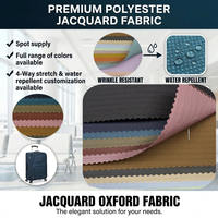 Tissu Oxford Jacquard en Polyester Enduit PU à Rayures Horizontales 600D en Gros pour Sacs à Main, Sacs à Dos, Bagages et Tentes