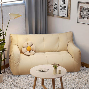 โซฟาผ้าฝ้ายสไตล์ใหม่ปี 2025 แบบถุงถั่ว ทรงทาทามิ โซฟาพักผ่อนแบบสองที่นั่ง สามที่นั่ง สำหรับห้องนั่งเล่นขนาดเล็กหรืออพาร์ตเมนต์ให้เช่า - Product Image 2