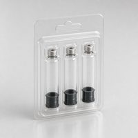 Bouteille en verre de petite capacité en borosilicate, emballage liquide, logo personnalisé, options de couleur, stock disponible