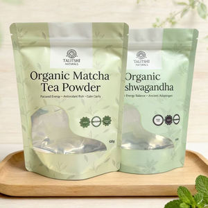 Bolsas de Plástico Mylar Personalizadas de Alta Calidad, Selladas al Calor, a Prueba de Olores, para Empacar Té Matcha Orgánico en Polvo, con Ventana - Product Image 2