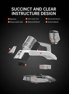 Mini cầm tay di động không dây đa chức năng khô ướt thông minh tại chỗ và vết bẩn xe Thảm Máy hút bụi tại chỗ - Product Image 2