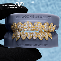 Grillz dentaire personnalisé en forme de nid d'abeille, plaqué or 14K 18K, serti de diamants Moissanite, style Hip Hop Rapper, pour hommes et femmes