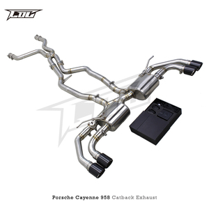 Système d'échappement BSK avec silencieux à valve pour <span class=keywords><strong>PORSCHE</strong></span> <span class=keywords><strong>Cayenne</strong></span> 958 V8 4.8 2010-2016, son actif, tube en X, SUS304, avec commande - Product Image 6