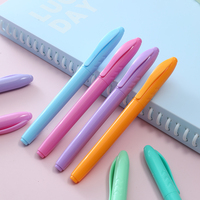 Ensemble de stylos surligneurs mignons et fluorescents avec pointes rondes et obliques, 12 couleurs effaçables pour l'école sur papier