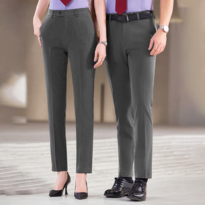 Men's And Women's Business Suit <b>Pants</b> Straight Leg Formal <b>Work</b> Trousers Anti-Wrinkle Polyester Cotton Spring 2025 - Product Image 2