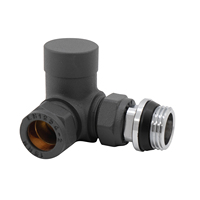Robinet thermostatique d'angle moderne IVANCI Anthracite 15mm*1/2'' pour système CVC